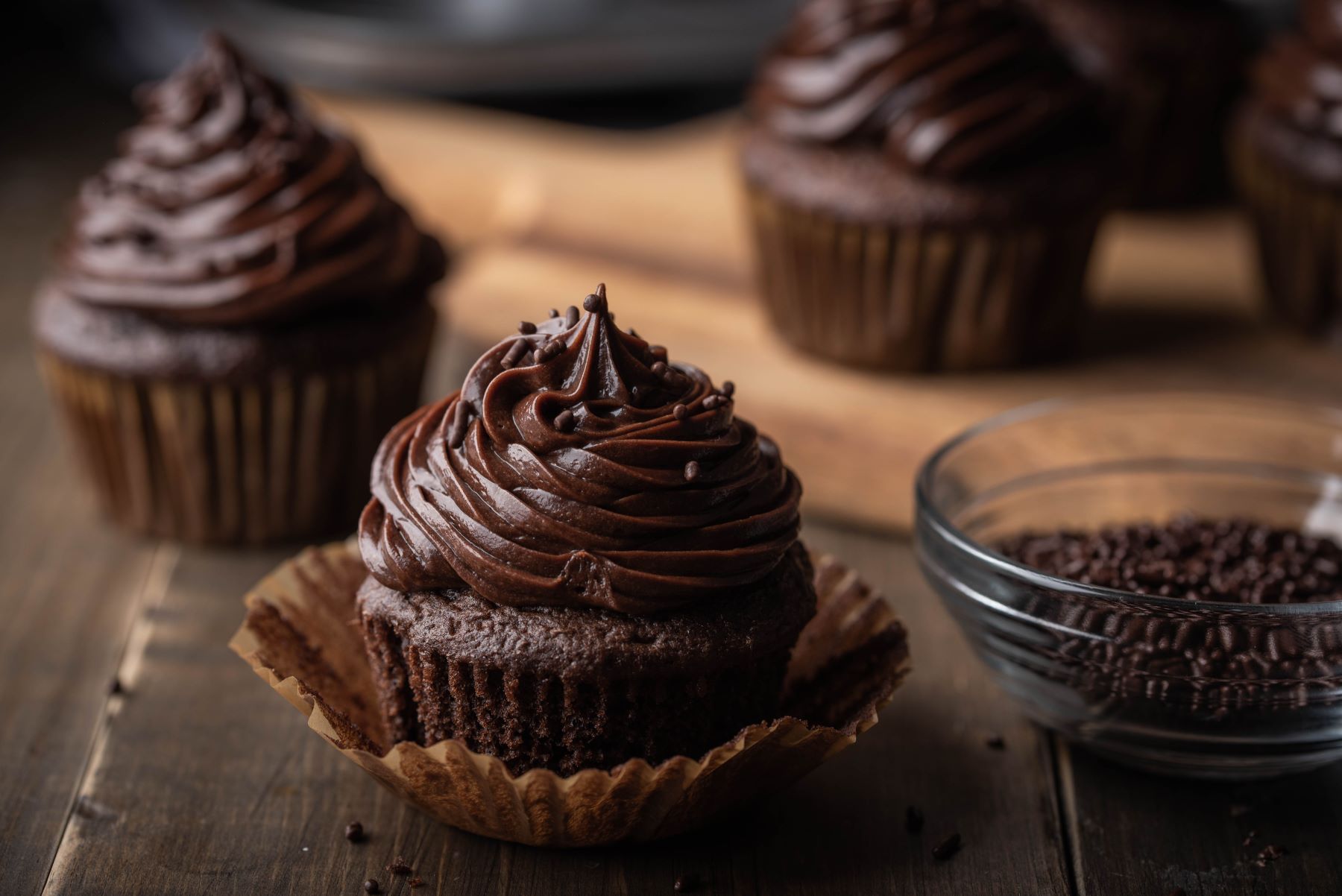 Decadent Triple Chocolate Cupcakes image