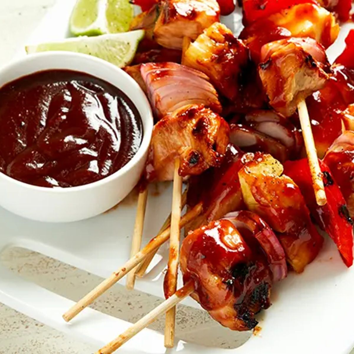 Grilled Pineapple Chicken Kabobs - Sweet Baby Ray's Recipe |  |