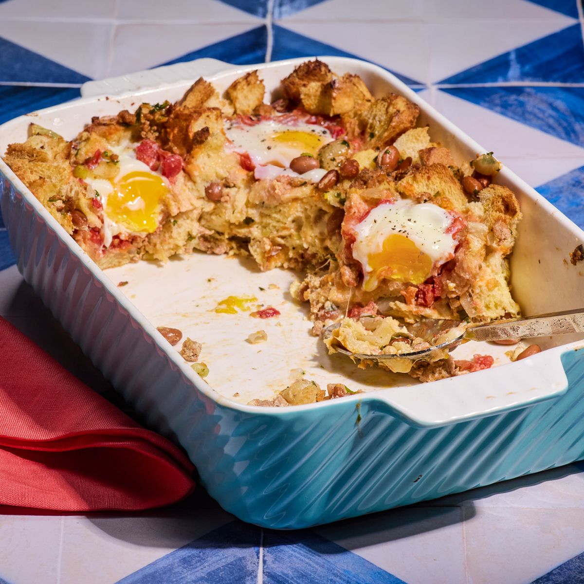 Huevos Rancheros Strata - Wesson Recipe |  |