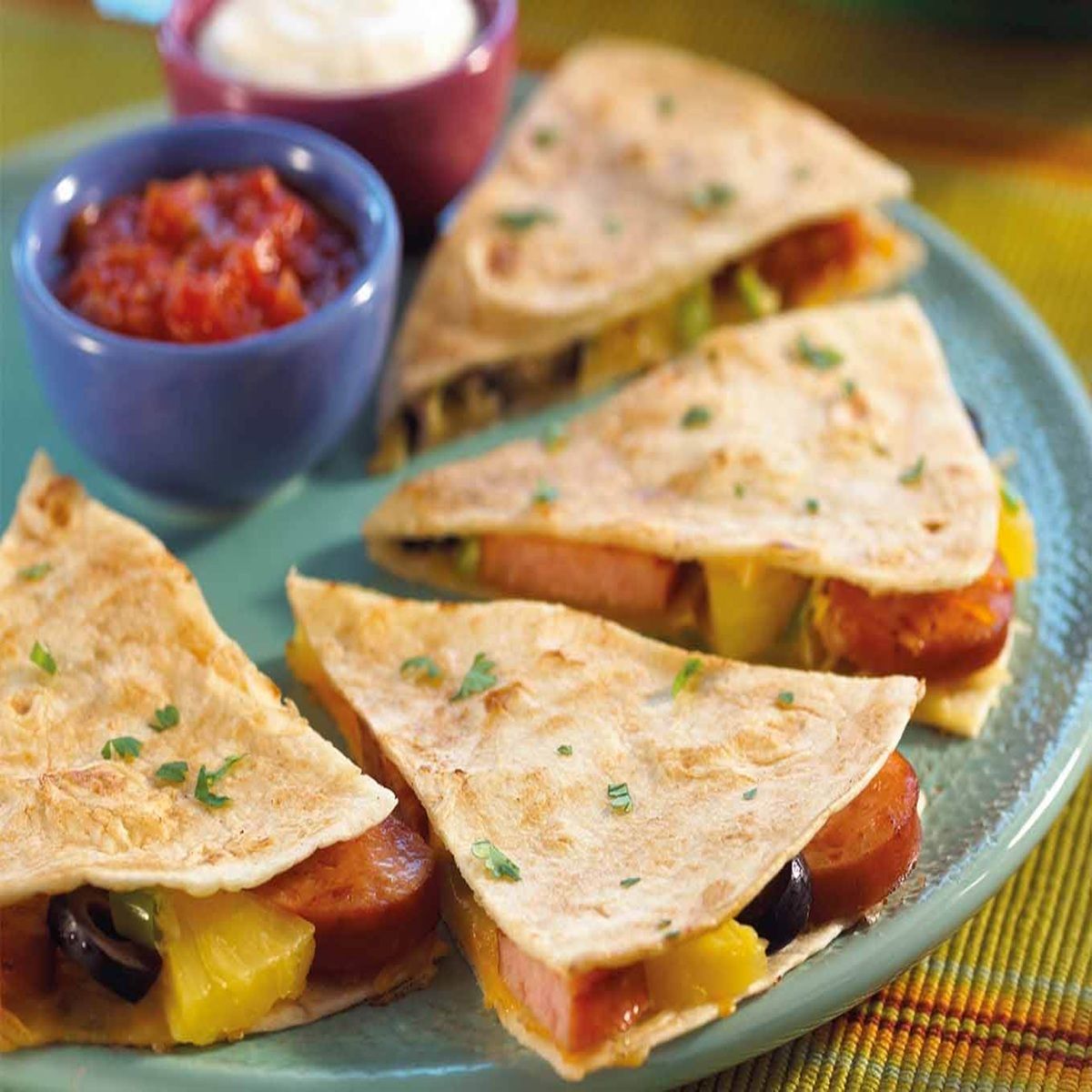 Pineapple &amp; Sausage Quesadillas - Hillshire Farm Recipe |  |