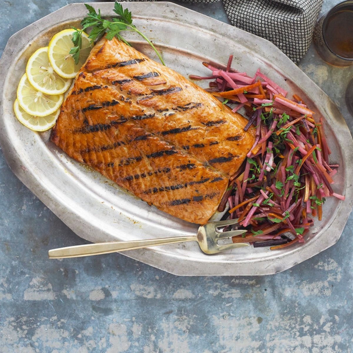 Grilled Salmon and Vegetables - Kraft Heinz Recipe |  |
