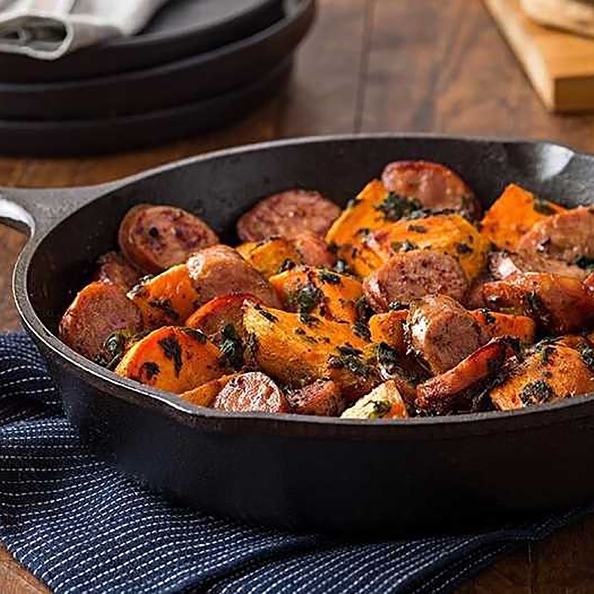 Chicken &amp; Apple Sausage with Sweet Potato  - Aidells® Recipe |  |
