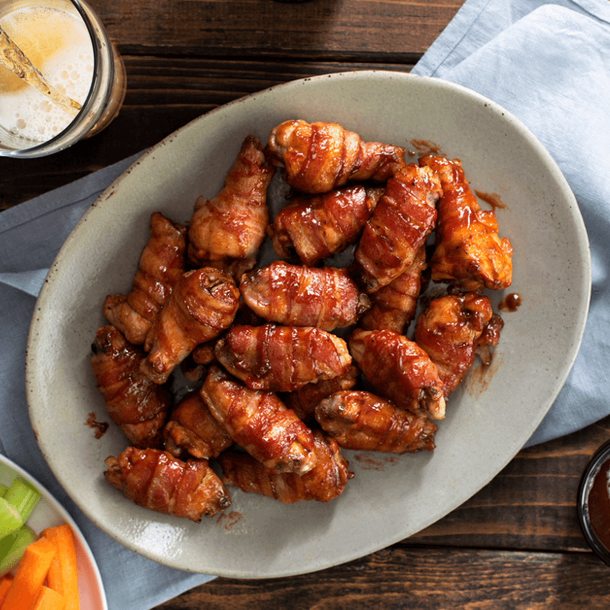 Bacon-Wrapped Chicken Wings - Kraft Heinz Recipe |  |