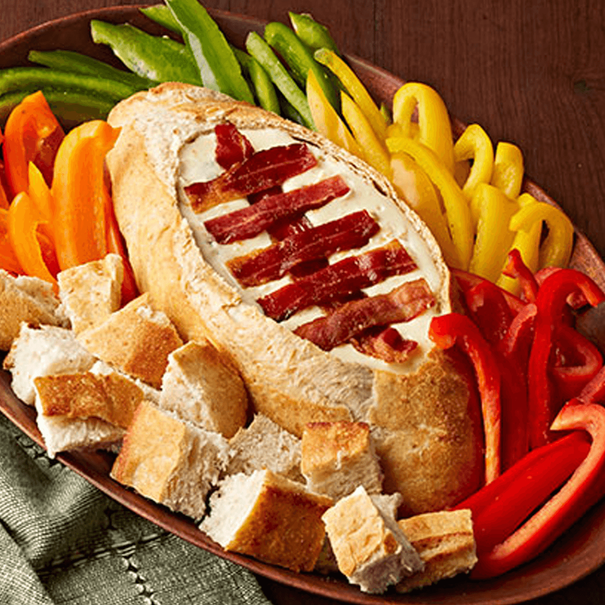 Football Bread Bowl Queso Dip - Kraft Heinz Recipe |  |
