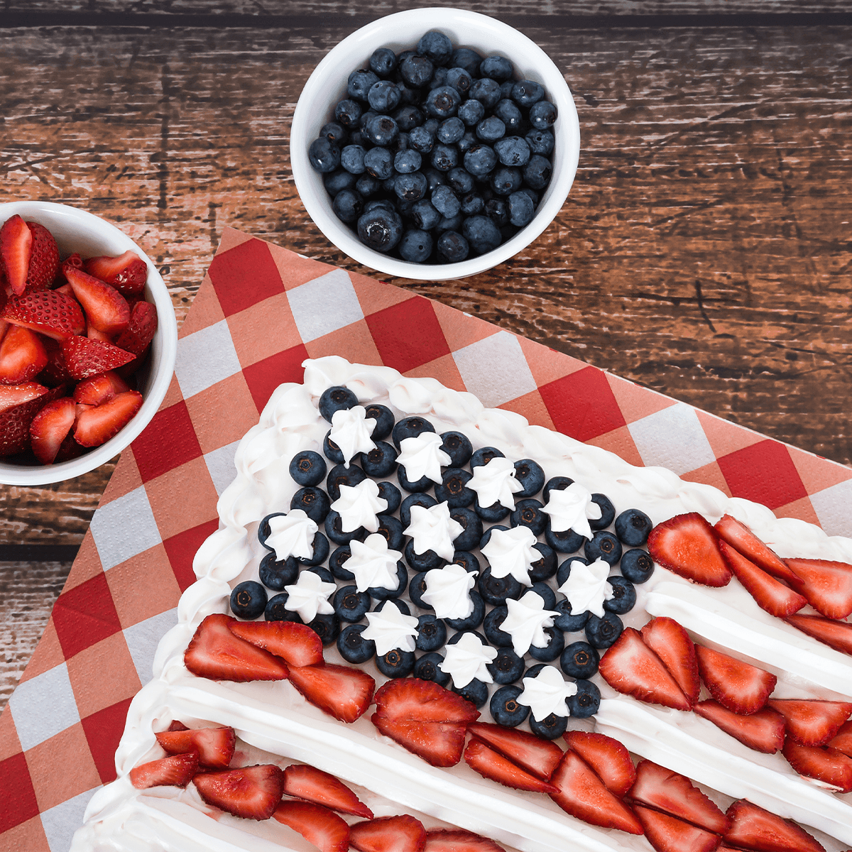 Stars and Stripes Cake - Turkey Hill Recipe |  |
