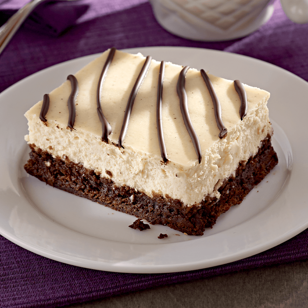 Cinnamon Latte Brownie Cheesecake - KraftHeinz Recipe |  |