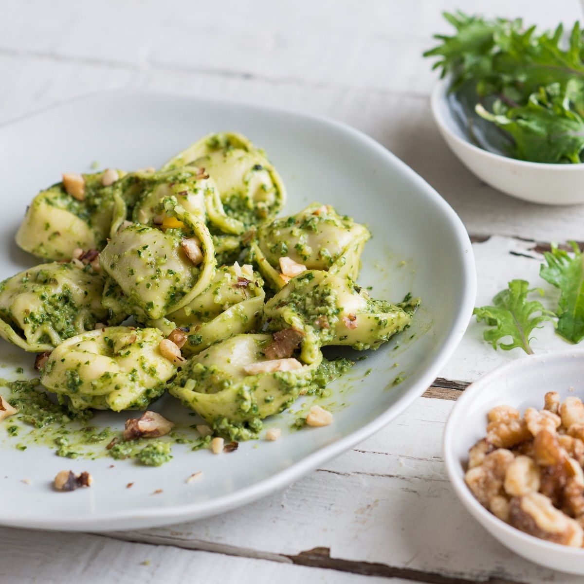 Kale &amp; Toasted Nut Pesto with Sweet Italian Sausage Tortelloni Recipe |  |