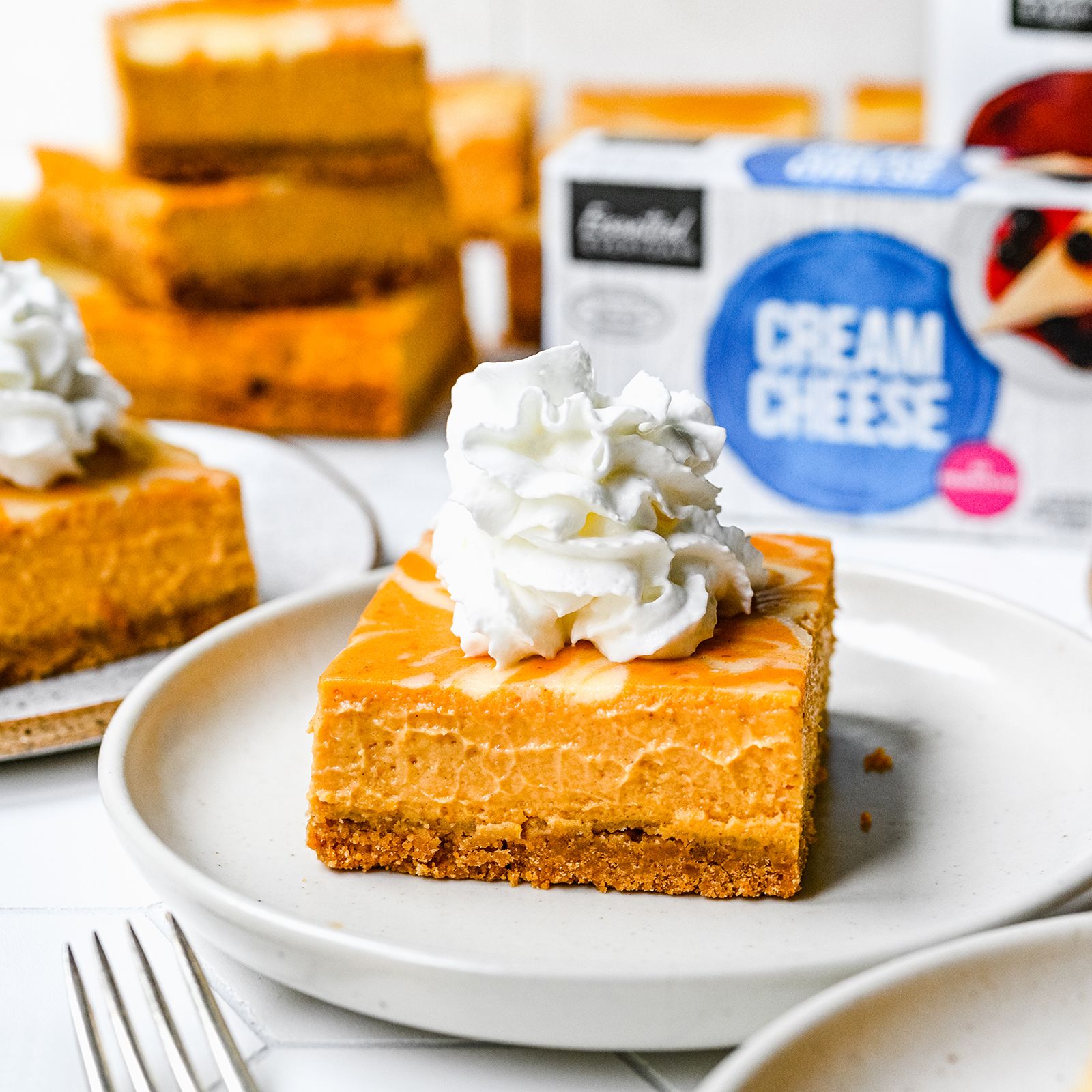Pumpkin Cheesecake Bars - Essential Everyday Recipe |  |