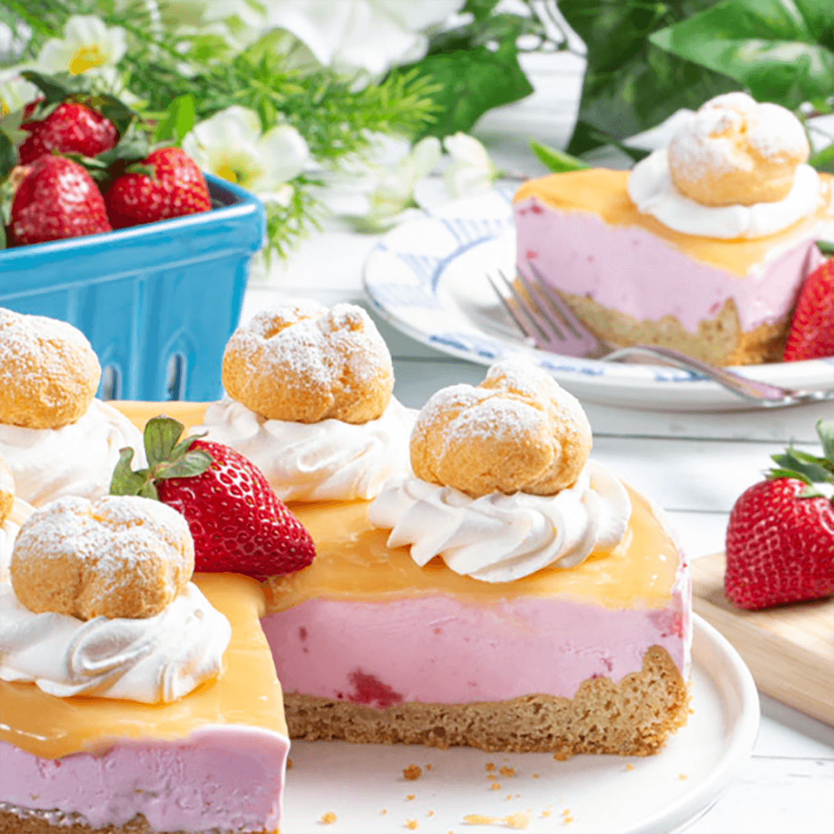 Strawberry-Lemon Ice Cream Tart Recipe |  |