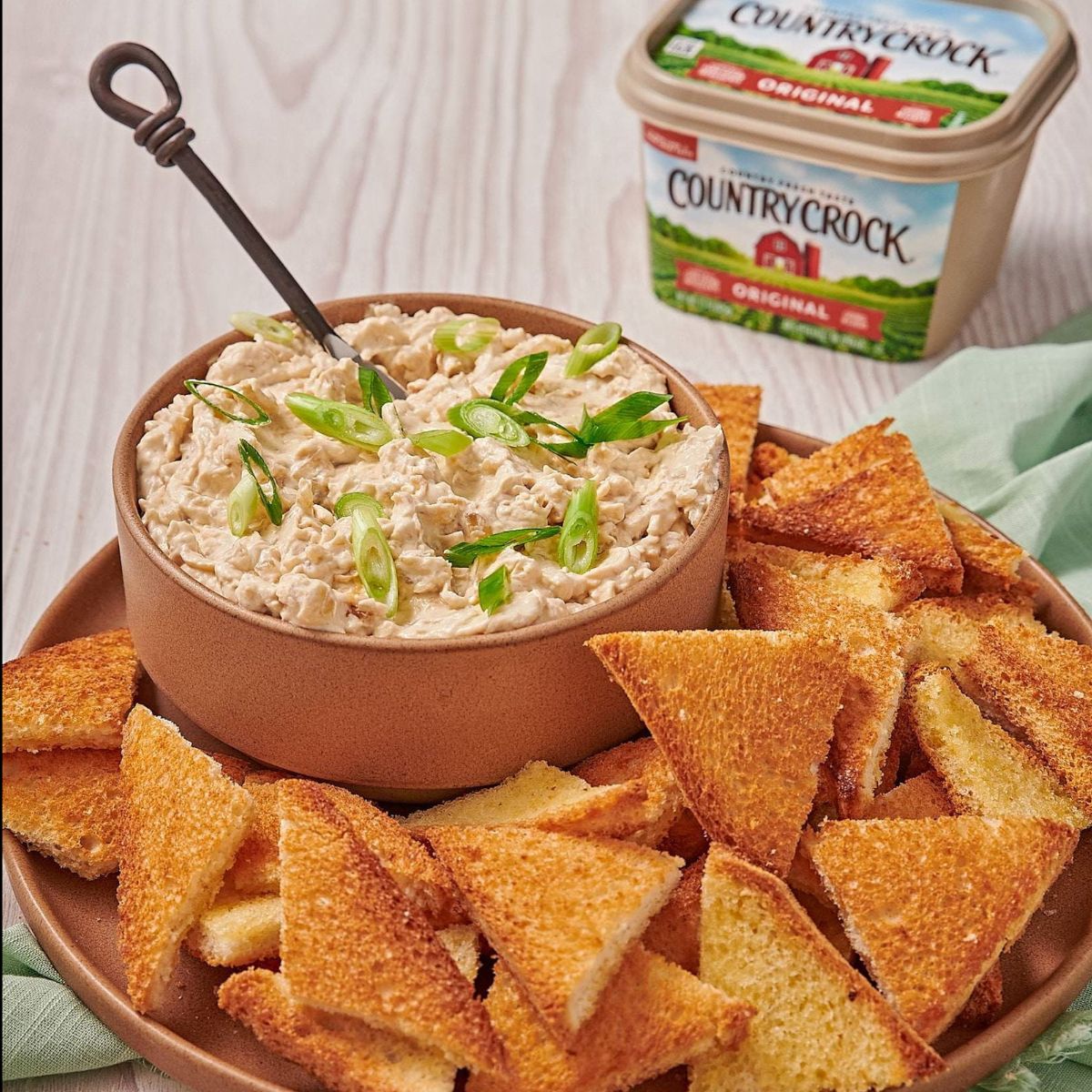 Caramelized Onion Dip with Buttery Toast Points - Country Crock Recipe |  |
