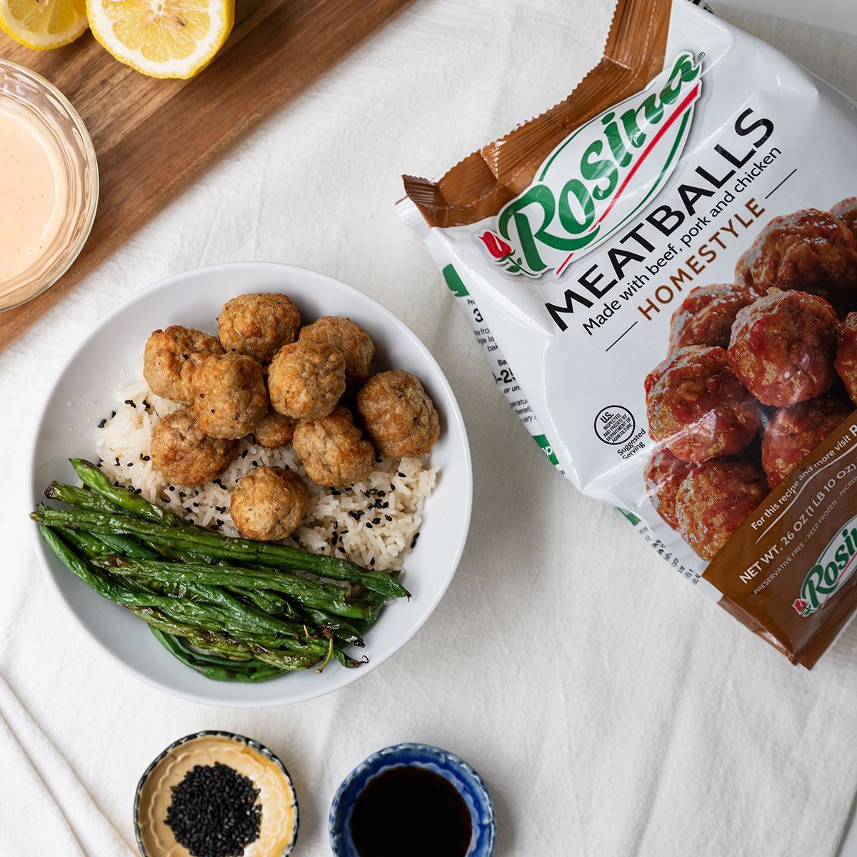 Firecracker Meatball Bowl - Rosina Celentano Recipe |  |