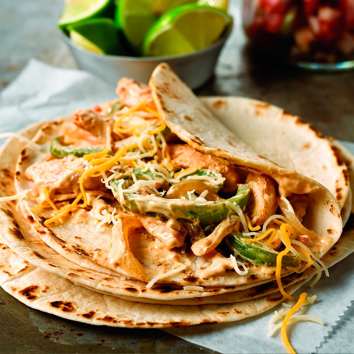Creamy Chicken Fajitas - Taco Bell Recipe |  |