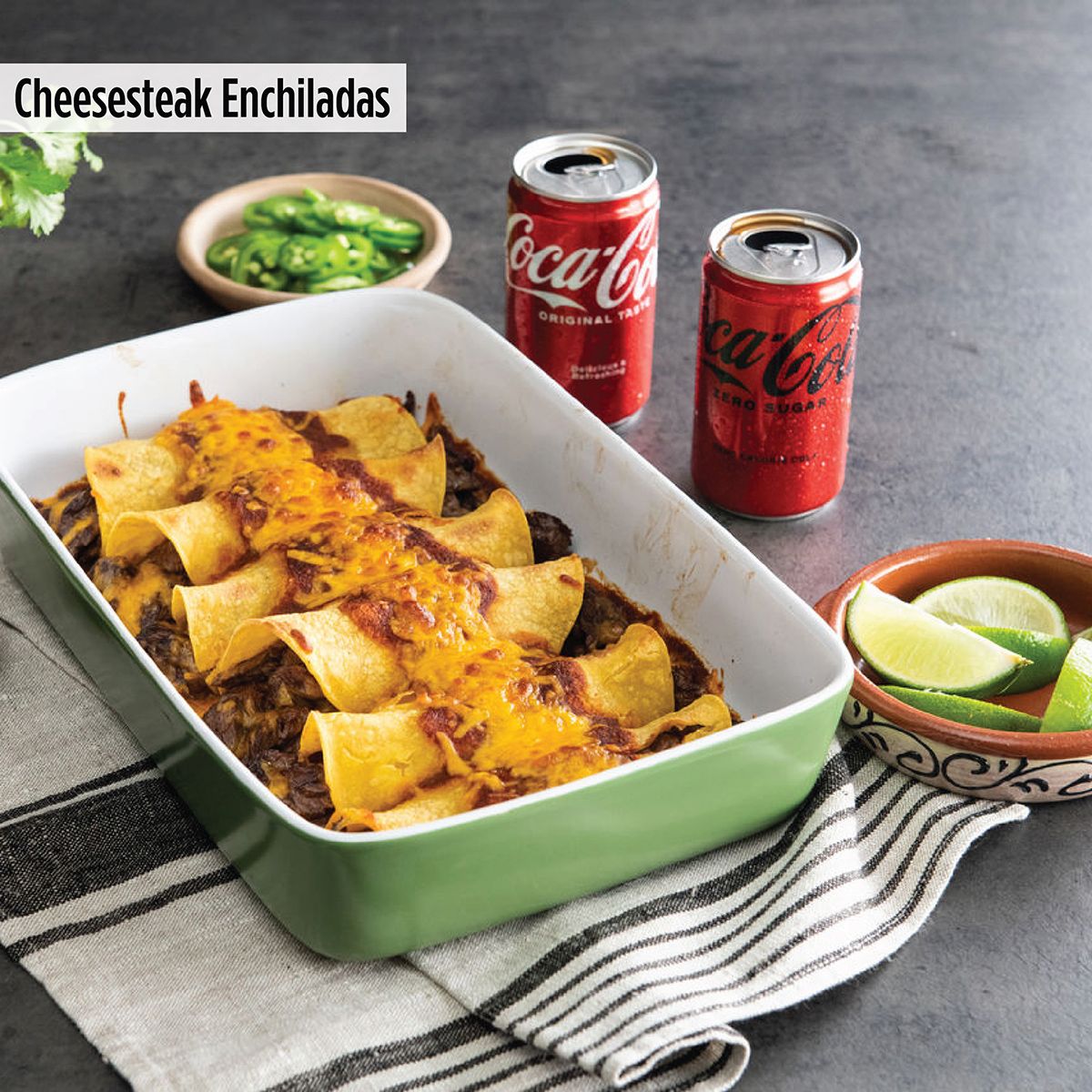 Cheesesteak Enchiladas - Liberty Coke Recipe |  |