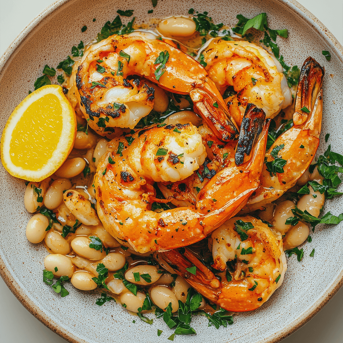 Grilled Shrimp with White Beans - Urban Meadow Recipe |  |