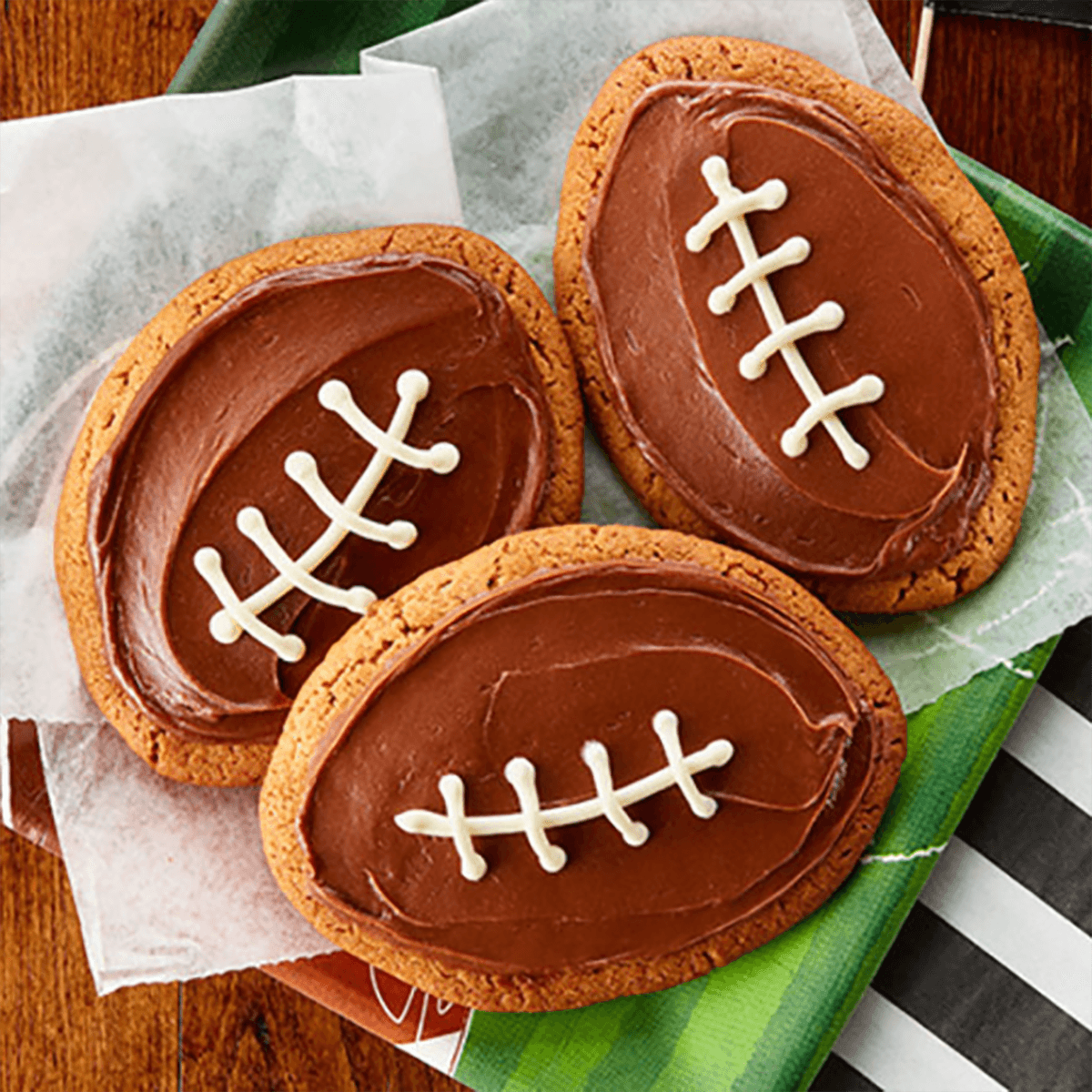 Game Time Peanut Butter Football Cookies - Betty Crocker Recipe |  |