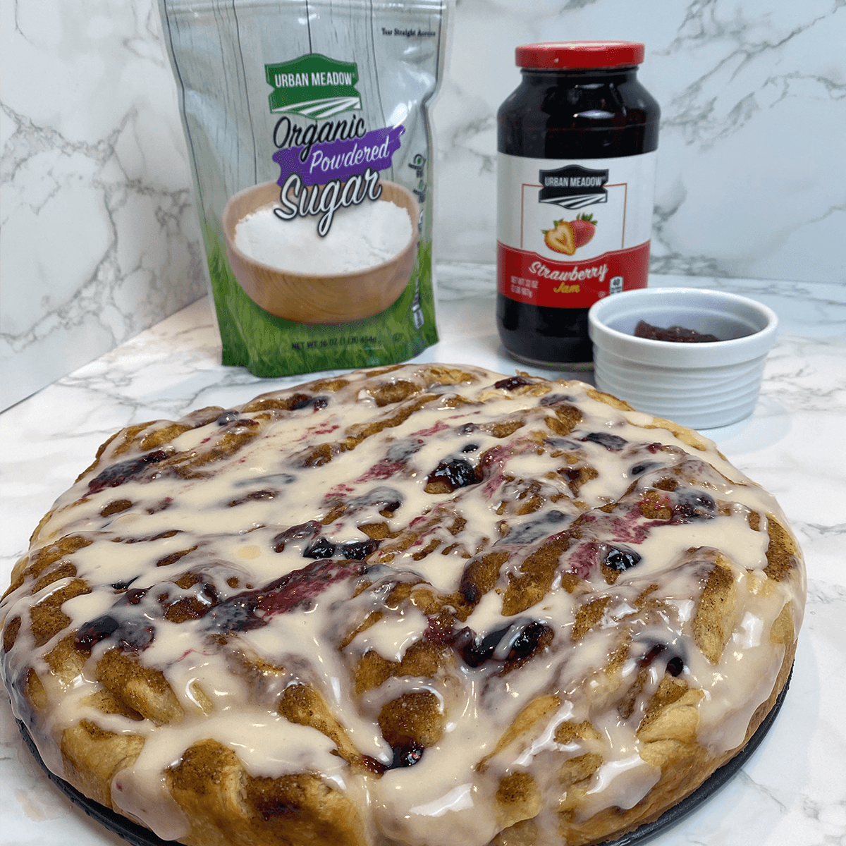 Cinnamon Swirl Jelly Donut Focaccia Bread - Urban Meadow Recipe |  |