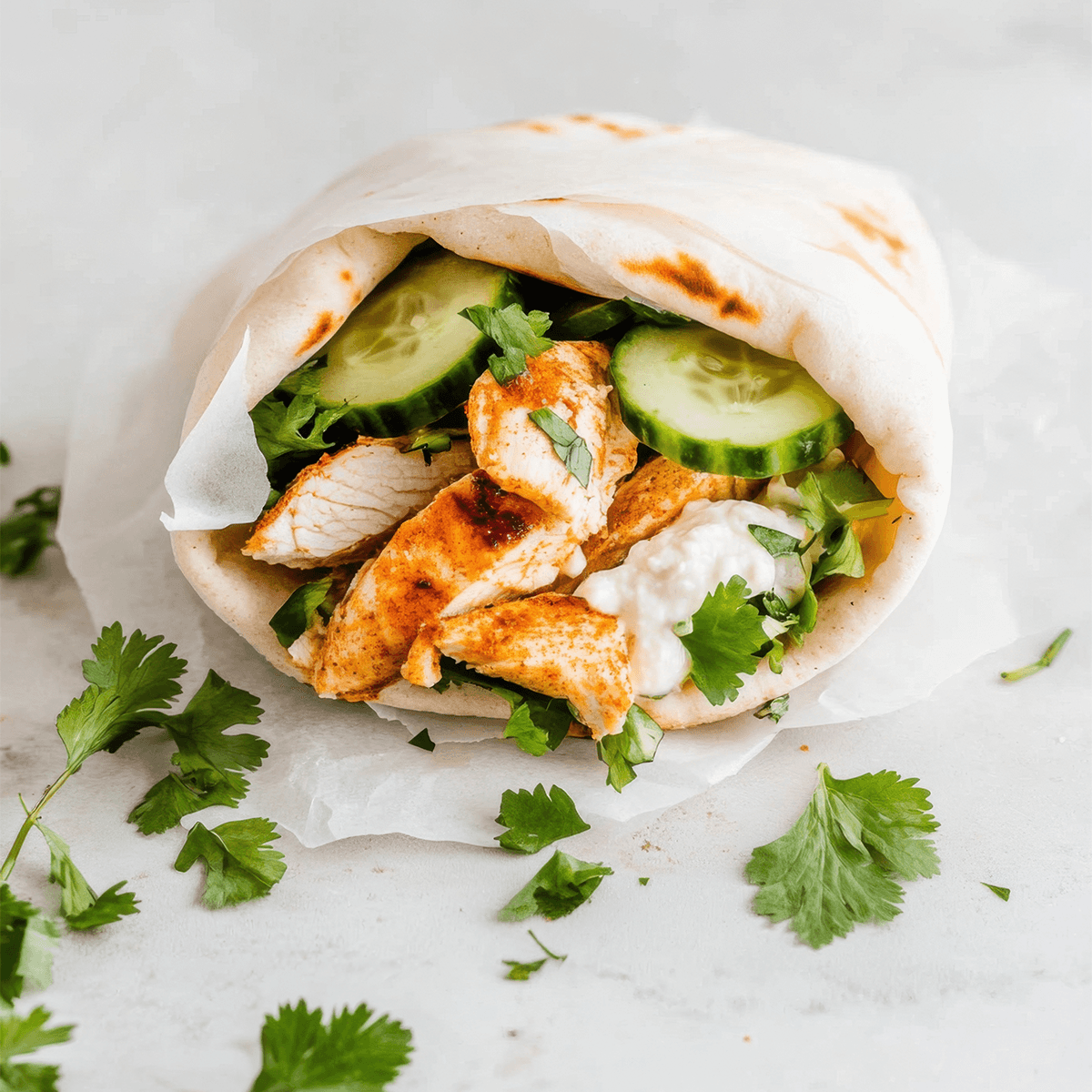 Hummus and Chicken Pita Wrap - Urban Meadow Recipe |  |