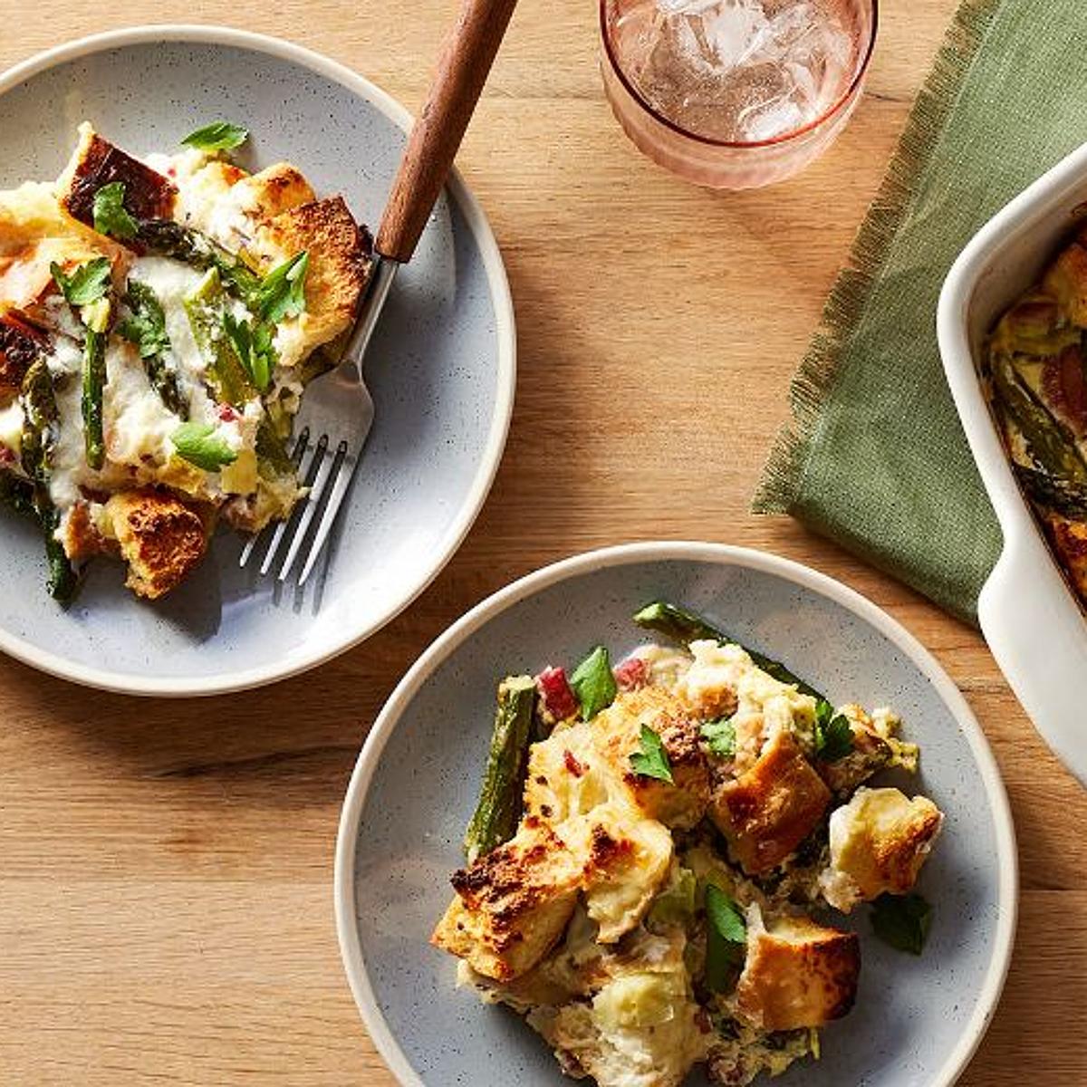 Asparagus Strata with Goat Cheese &amp; Pancetta - Campbell's Recipe |  |