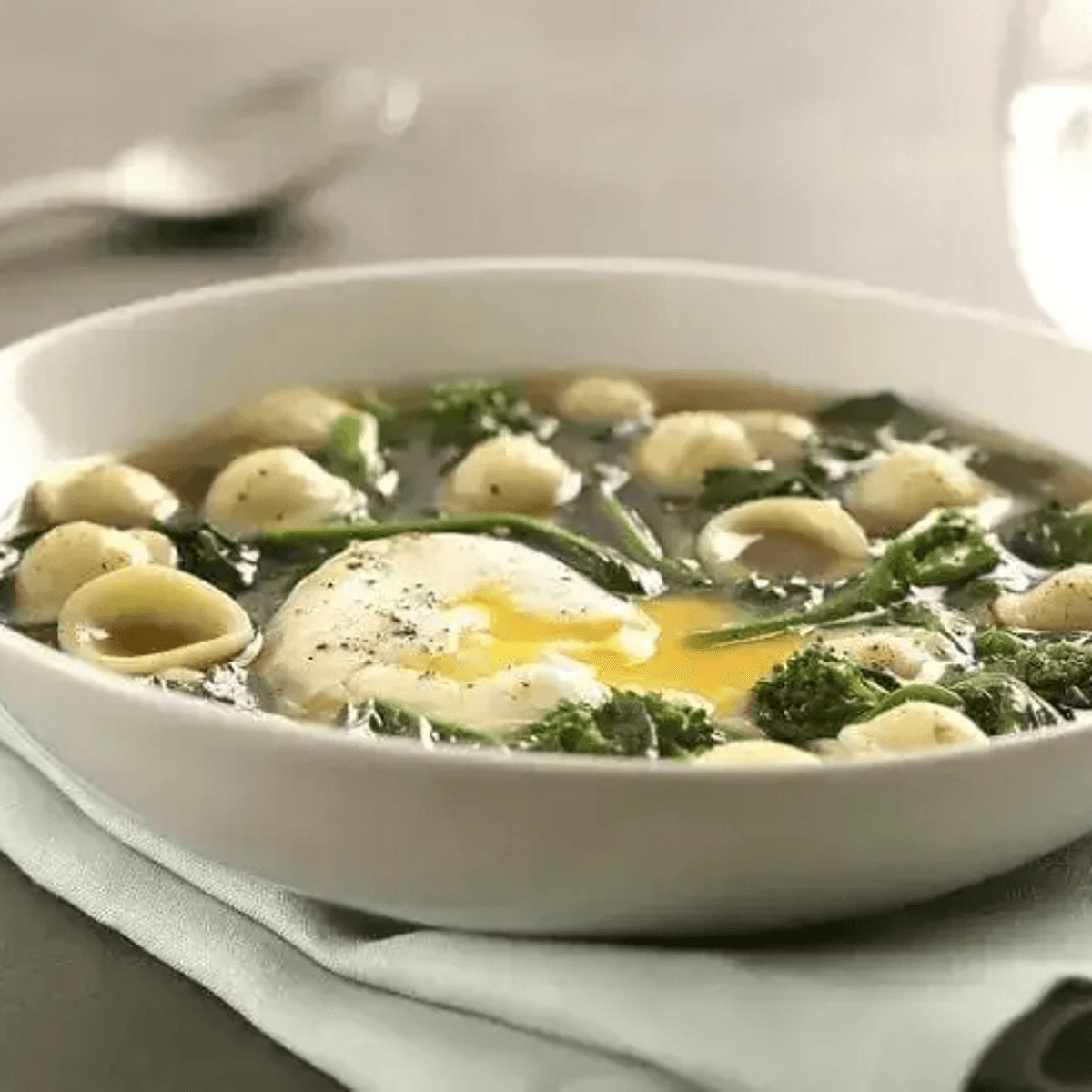 Barilla® Al Bronzo® Orecchiette with Beef Broth and Greens - Barilla Recipe |  |