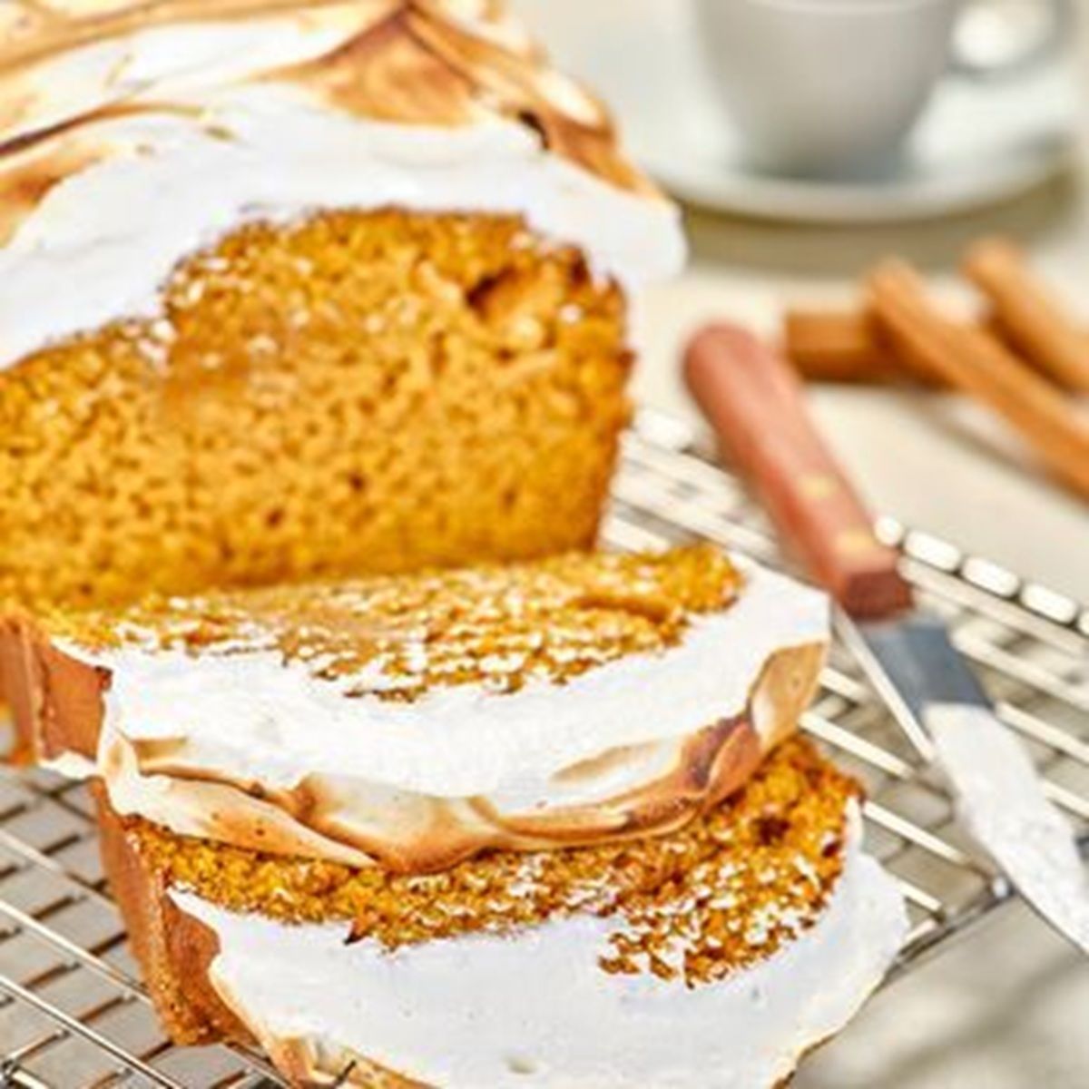 Pumpkin Bread With Meringue Topping - Domino Recipe |  |