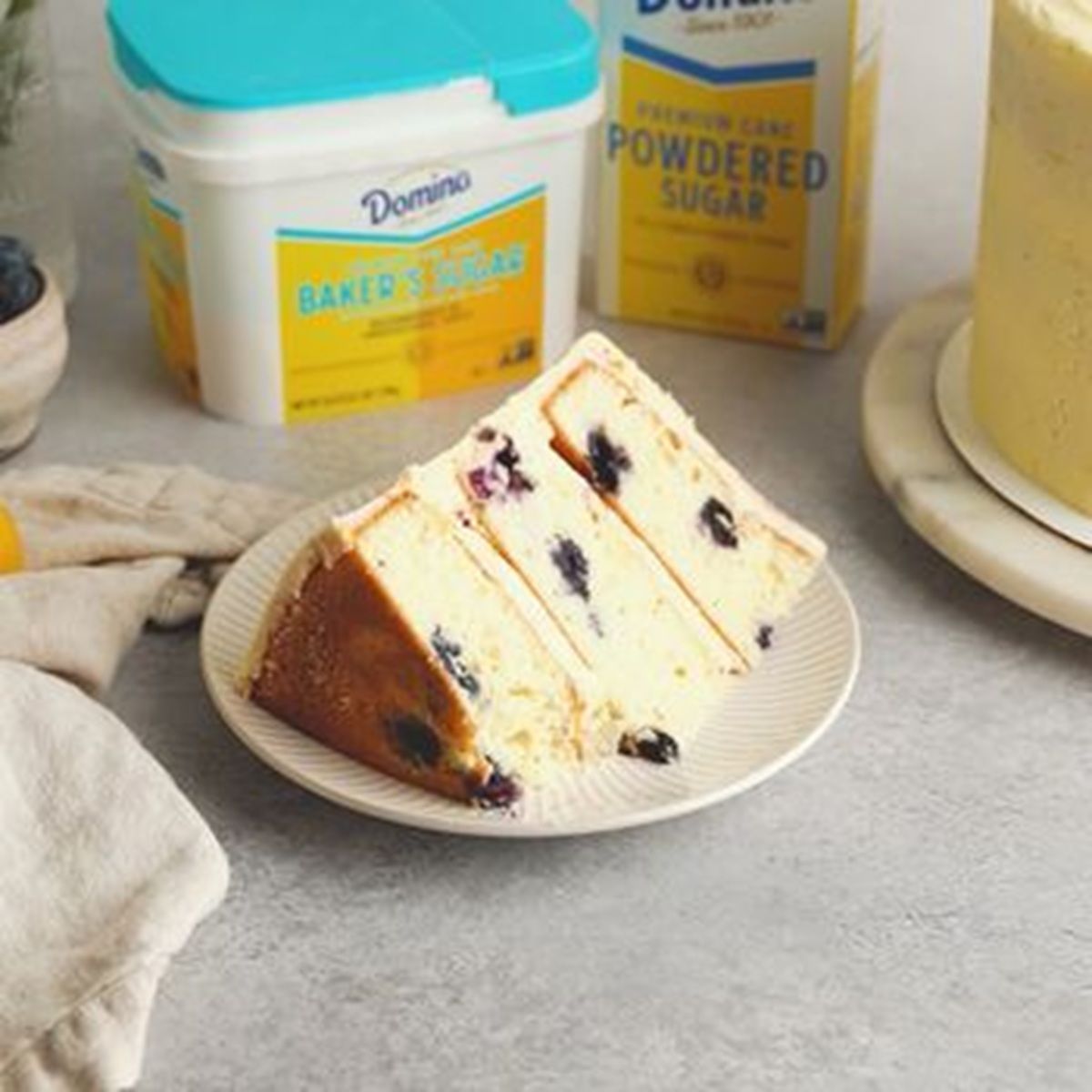 Lemon Blueberry Cake - Domino Recipe |  |
