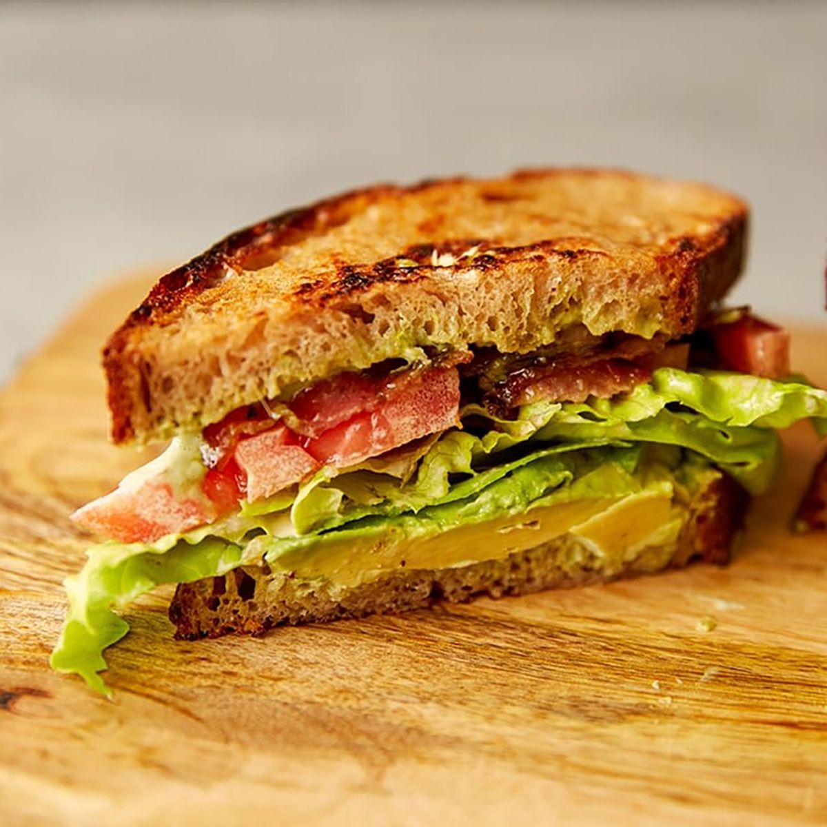 Maple-Brown Sugar Pancetta BLT with Avocado and Basil Aioli - Sensei Farms Recipe |  |