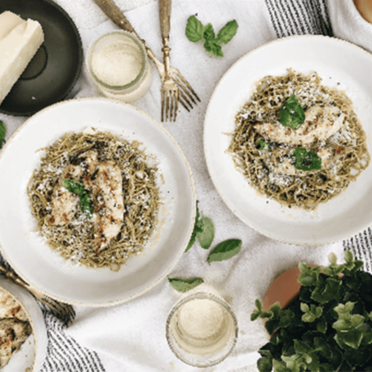 Whole Wheat Pesto Pasta with Grilled Chicken - Pompeian Recipe |  |