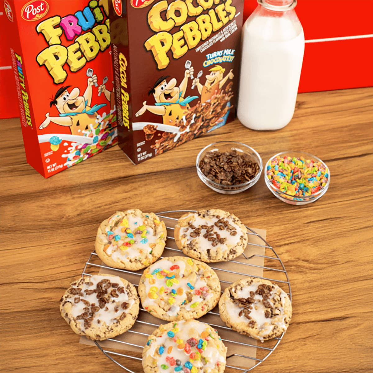 PEBBLES Cereal Cookies with Milk Glaze - Post Recipe |  |