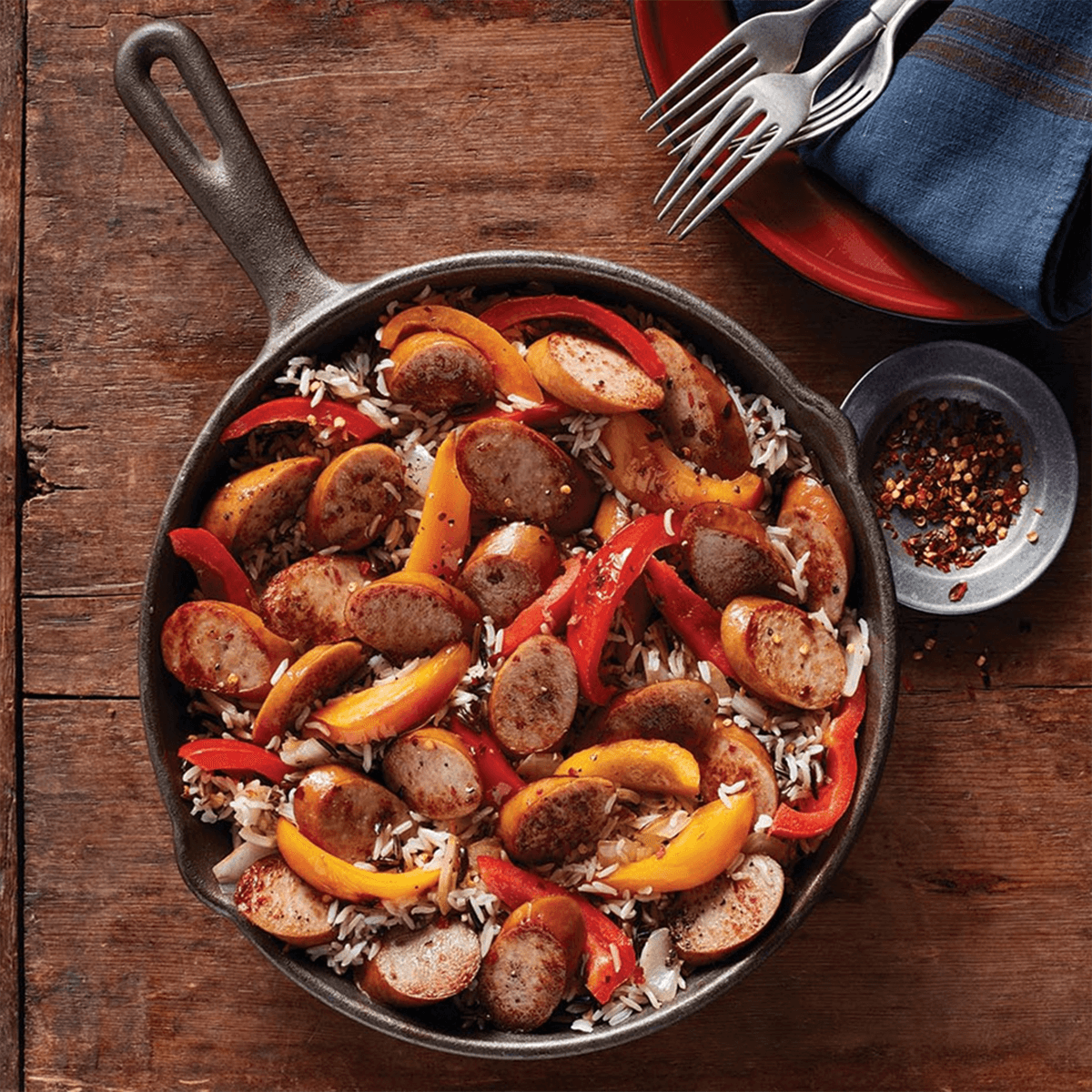 Smoked Sausage and Pepper Skillet - Hillshire Farm Recipe |  |