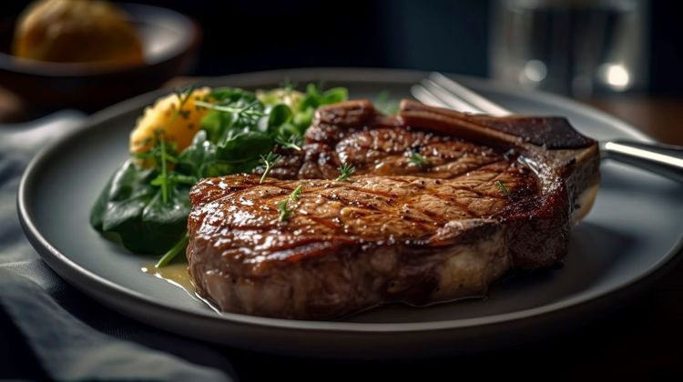 Beef Stew Steak with Greens 