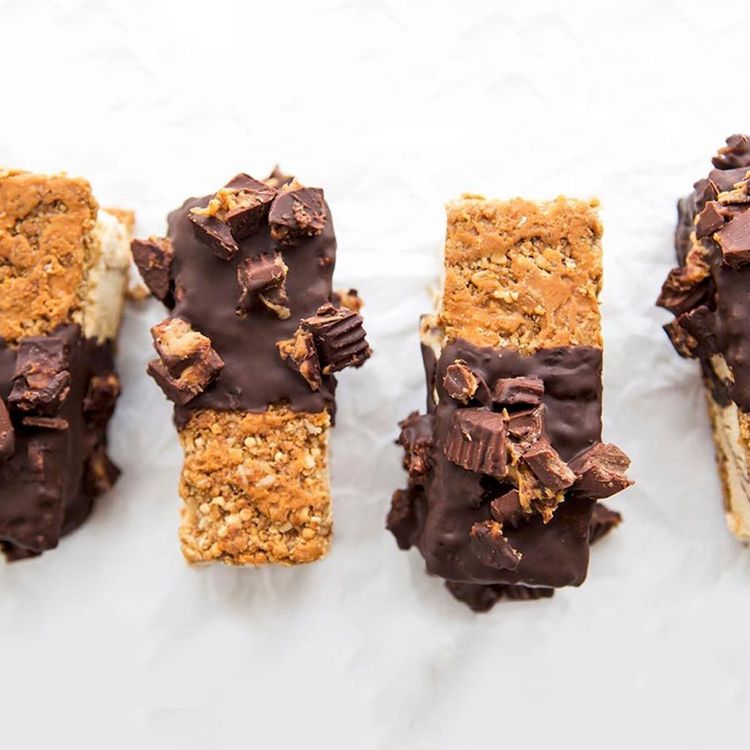 Peanut Butter Explosion Granola Ice Cream Sandwiches