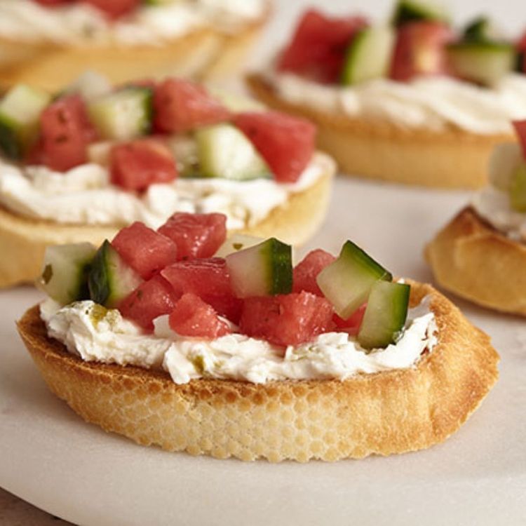 Watermelon Jalepeno Crostini - Kraft Heinz