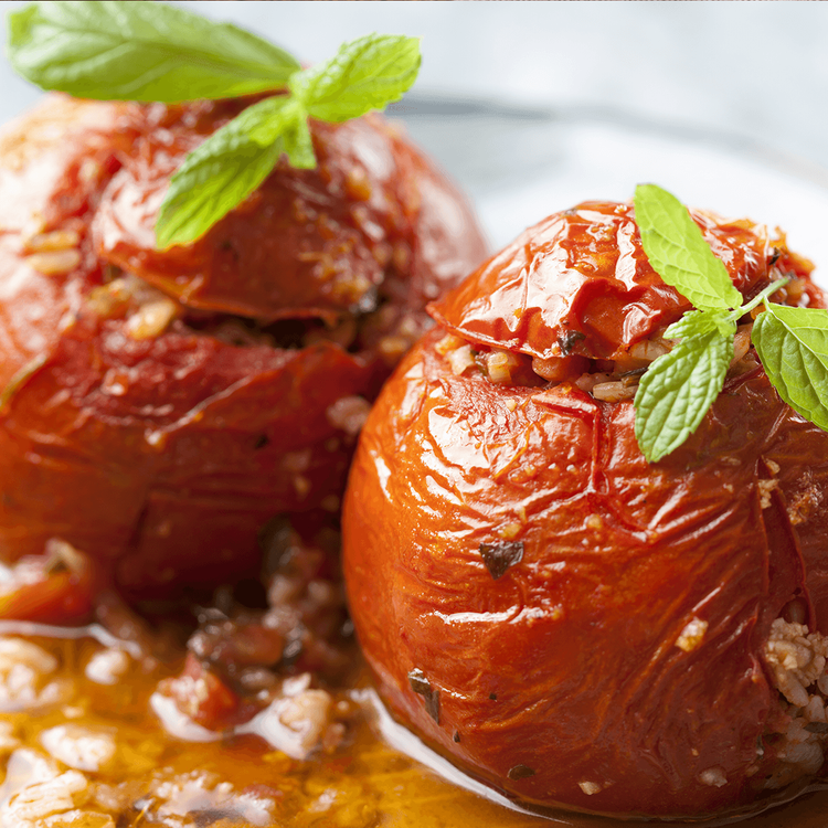 Greek Stuffed Tomatoes & Peppers - Urban Meadow®