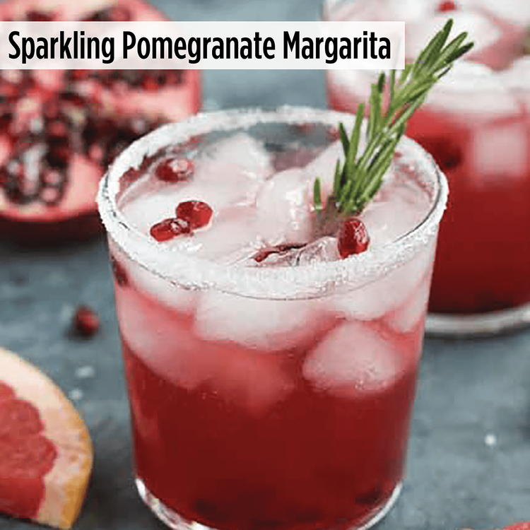 Sparkling Pomegranate Margarita Mocktail - Topo Chico