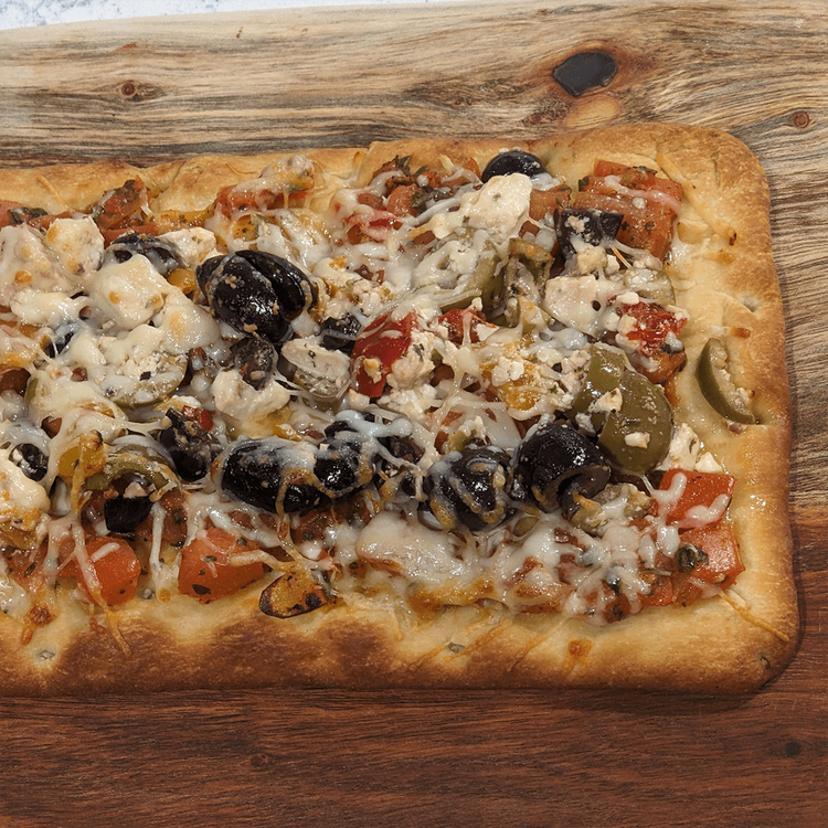 Greek Style Flatbread Pizza
