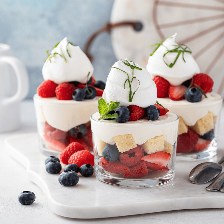Patriotic Pound Cake Trifle Cups - Urban Meadow