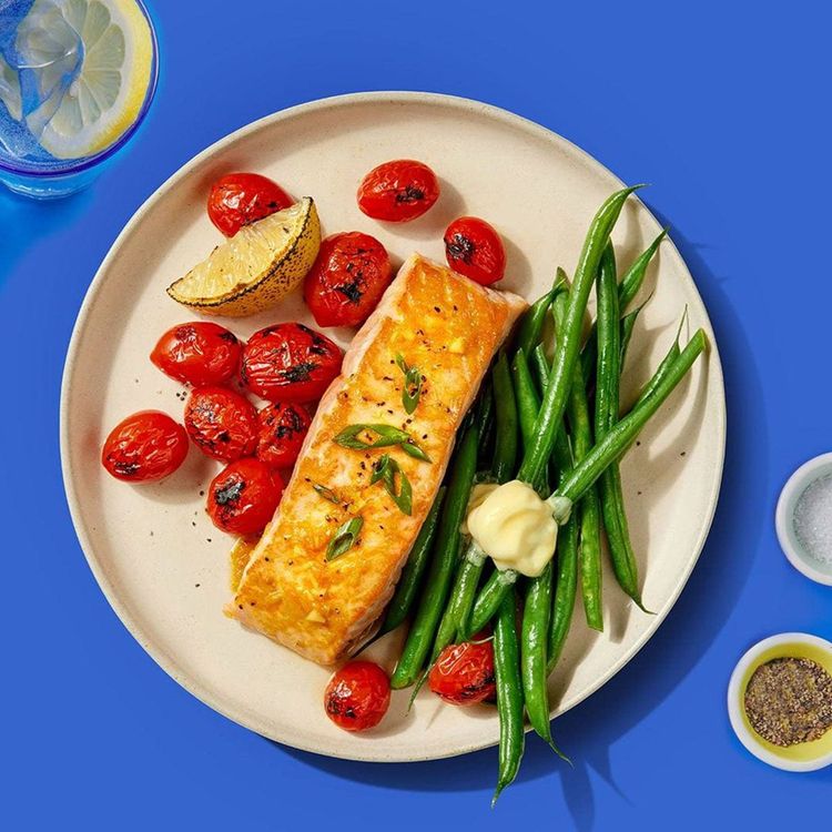 Orange Glazed Salmon With Green Beans
