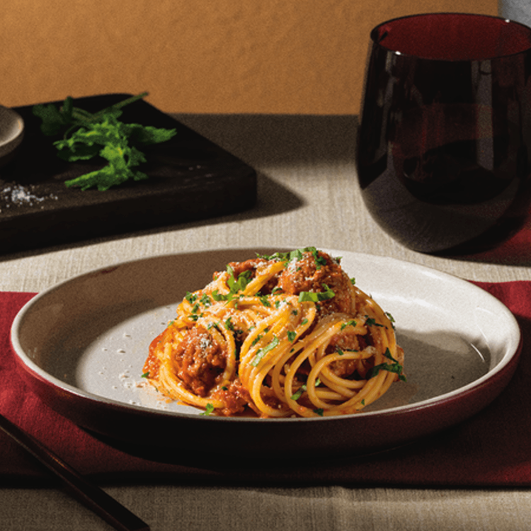 Al Bronzo Spaghetti with Grass-Fed Beef Meatballs - Barilla