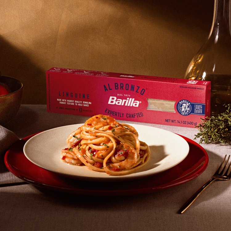 Al Bronzo Linguine with Shrimp & Spicy Tomato Sauce - Barilla