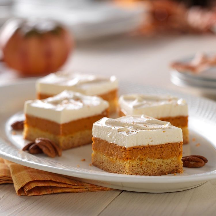 Maple-Pumpkin Pie Bars - Philadelphia Cream Cheese