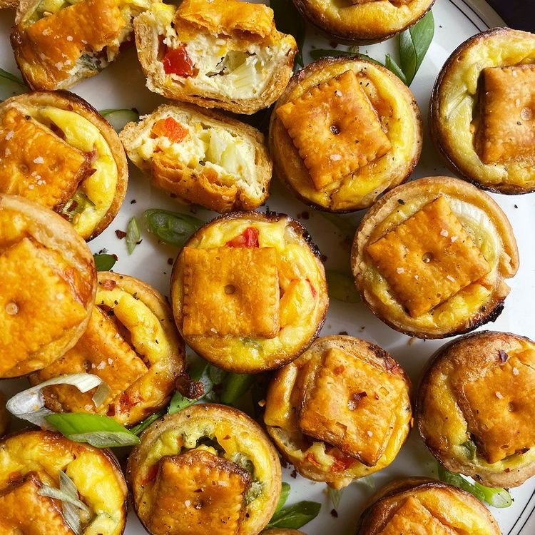 Cheez-It Mini Quiches with Red Pepper and Scallions - Kellanova