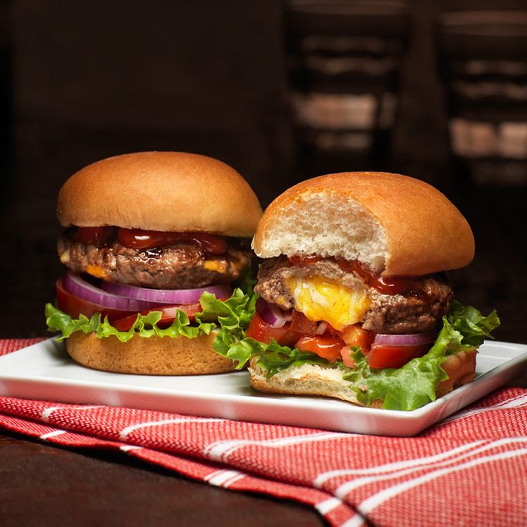 Triple Cheddar Stuffed Sliders - Heinz