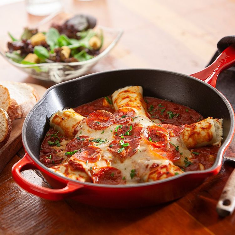 Cheese Manicotti Pizza Bake - Rosina Celentano