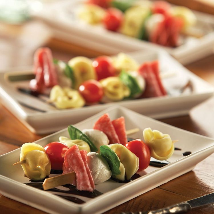 Cheese Tortellini Antipasto Skewers - Rosina Celentano