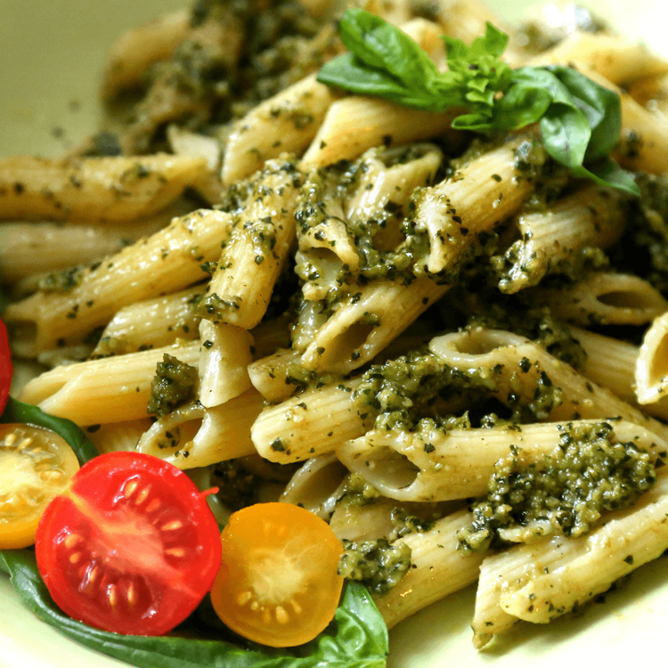 One Tray Pesto Pasta - Urban Meadow