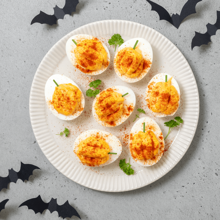 Pumpkin Deviled Eggs - Urban Meadow