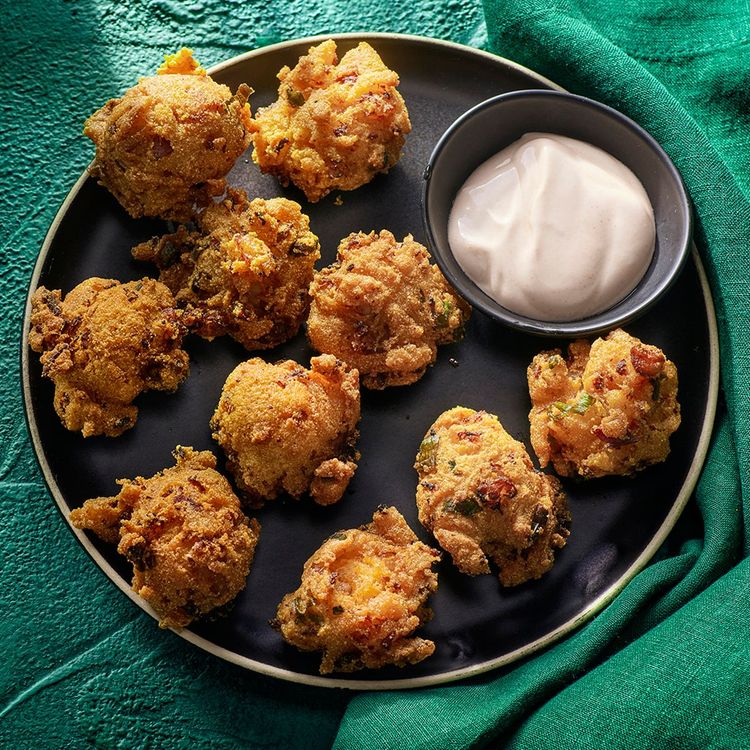 Corn Bread, Shrimp & Bacon Fritters - Wesson