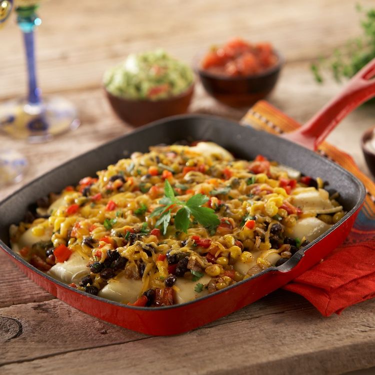 Gluten Free Cheese Ravioli Southwest Skillet - Rosina Celentano