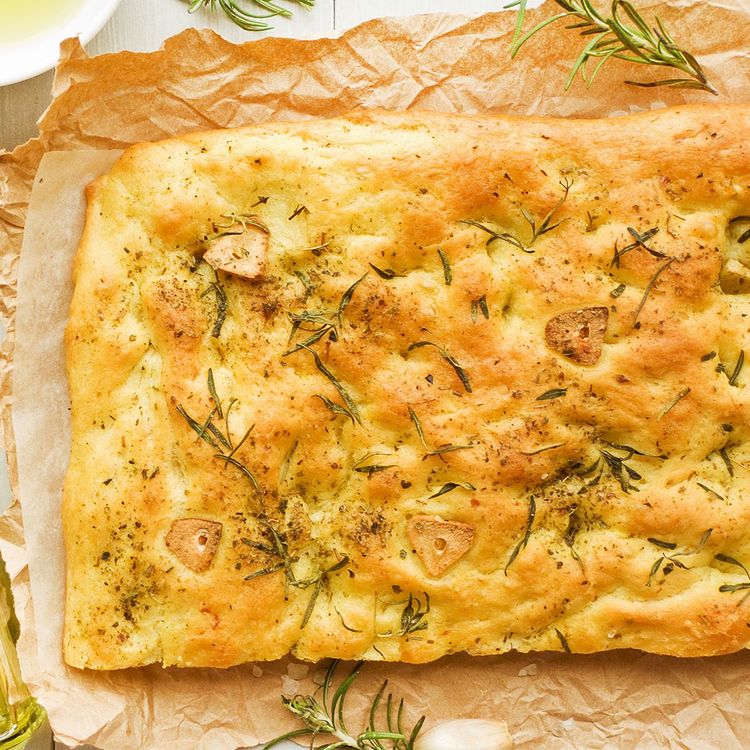 Roasted Garlic & Herb Focaccia Bread - Urban Meadow
