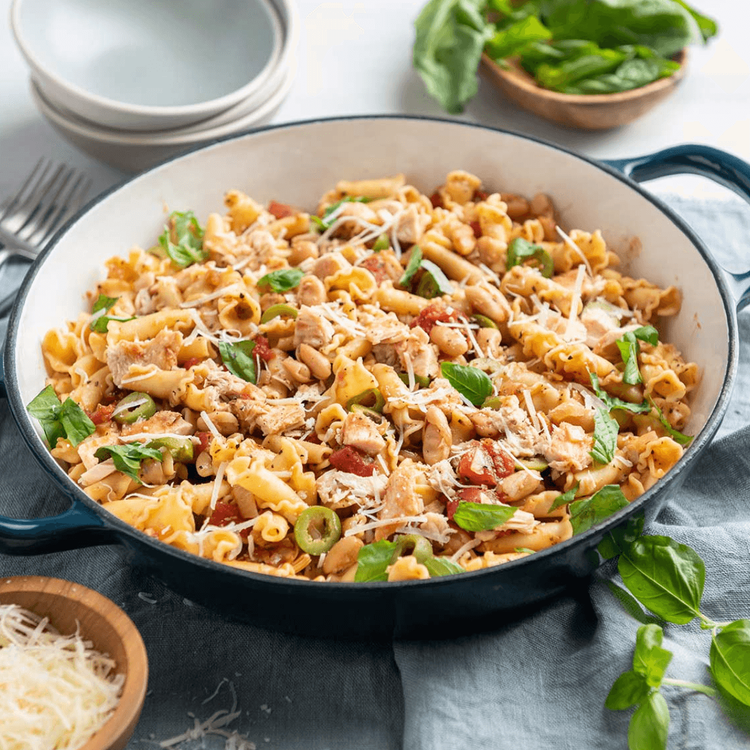 One Pot Mediterranean Tuna Pasta Skillet - Chicken of the Sea